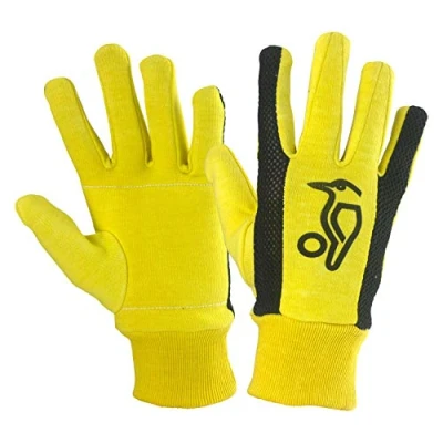 Image of Kookaburra Padded Cotton Wicket Keeping Inners, Over Sized Adult, Yellow/Black