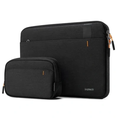 Image of Inateck 360 Protection 13.3 inch Laptopsleeve Case Compatible with 14&quot; MacBook M1/M2/M3 Pro/Max 2021 2023, 13&quot; Air 2012 2017, Pro 2015, Laptop Bag Accessory Bag, Black