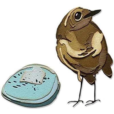 Image of Sizzix Thinlits Die Set 11PK Bird &amp; Egg Colorize by Tim Holtz, 665857, Multicolor, One Size