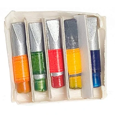 Image of Melody Jane Dolls House Box Paint Tubes Miniature 1:12 Scale Artist School Study Accessory