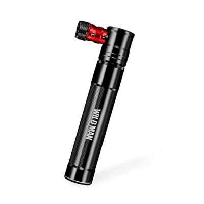Image of HNVNER Mini Bike Pump,Alloy Portable Bicycle Tire Pump,Super Fast Tyre Inflation and Easy to Switch Between Schrader Presta Valve,Perfect for Road, Mountain BMX Bikes