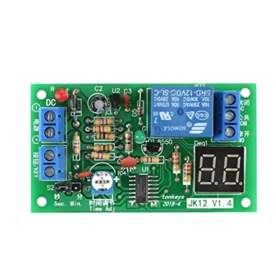Image of Hilitand DC 12V 10A Timer Relay Module, Adjustable Delay ON/Off Switch with LED Display, Normally Open, Widely Used on Operating Equipment
