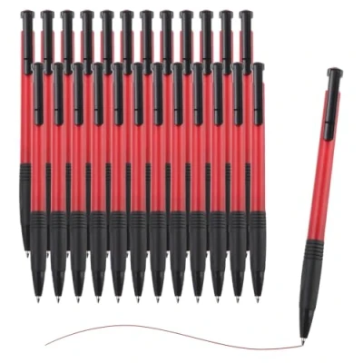 Image of M&amp;G Ballpoint Pen 0.7mm, 24pcs Retractable Fine Point Red Ink Click Ball Writing Supplies for Journaling Home Office Classroom,