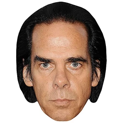 Image of Nick Cave (Stare) Celebrity Mask, Flat Card Face, Fancy Dress Mask