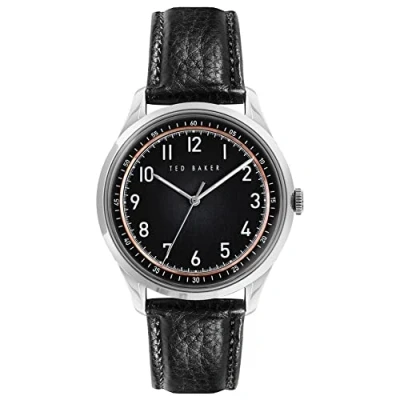 Image of Ted Baker Daquir Black Dial Leather Strap BKPDQS110