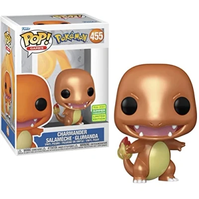 Image of Funko Pop Pokemon: Metallic Salameche Charmander # 455 Summer Convention 2022.