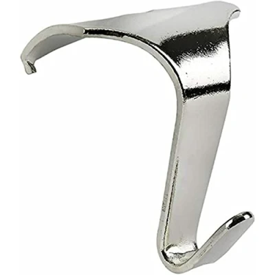 Image of Taskar Silver Chrome Picture Rail Hooks Contemporary/Heavy Duty (4 Pack)