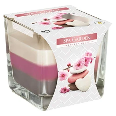 Image of Spa Garden Scented Candle in Glass Jar 2 Wicks Assorted Fragrance Home Decor Xmas Gift