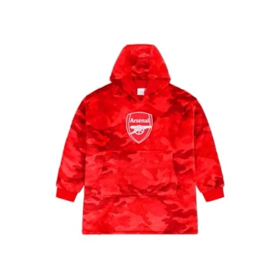 Image of Arsenal Football Club Boys Camouflage Fully Lined Luxury Fleece Hoodie, Oversized Blanket Hoody