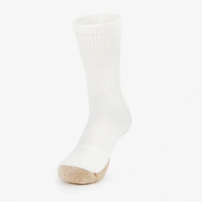 Image of 1 Pair White Tennis Crew Socks with Thick Cushion Unisex 5 8 Thorlos