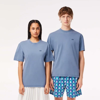 Image of Lacoste Basic Tshirt, Men&#039;s, Size: Small, Light blue