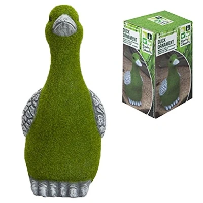 Image of Roots &amp; Shoots 956335 Duck Ornament 1 Pc 18 x 8 10cm Accessory, Green