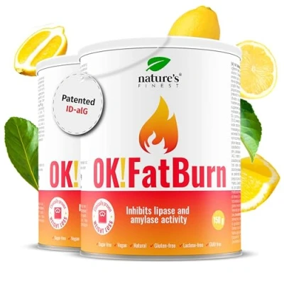 Image of Nature&#039;s Finest by Nutrisslim OK!Fatburn: Carb Blocker for Men &amp; Women, Gluten Free Weight Loss Supplement L Carnitine, ID alG, Tyrosine Vitamin C Fat Burning Better Body Shape