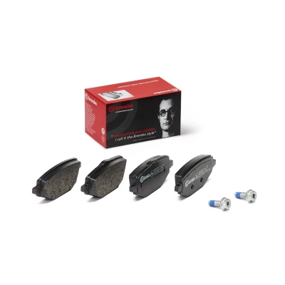 Image of MQ005264 brake pad set BREMBO P 68 076 excl. wear warning contact with caliper screws, anti squeak plate accessories RENAULT: Megane 4