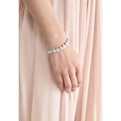 Image of Swarovski Ariana Grande x Rhodium Plated Heart Tennis Bracelet
