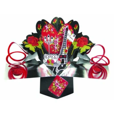 Image of Je Taime Pop Up Greeting Card Valentine&#039;s Day or Any Occasion 3D Cards