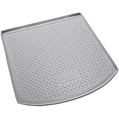 Image of Recambo Premium Rubber Boot Liner for VW Touran I, Type 1T, Year of Manufacture 2003 2015, Perfect Fit with Rim, Grey