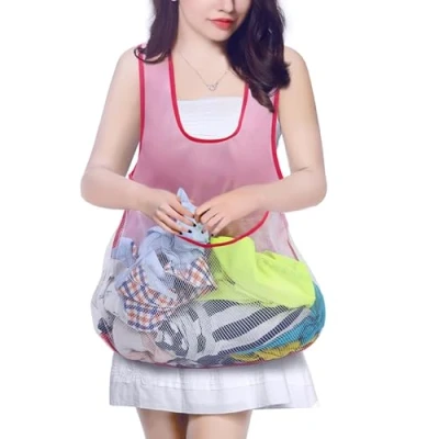 Image of Portable Clothes Drying Apron,laundry apron with Pouch,Kangaroo Laundry large pouch,laundry aprons for women pockets (B,1cps)