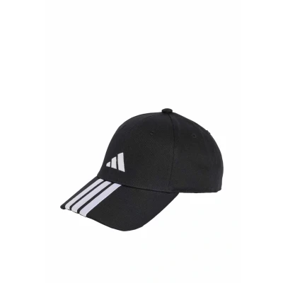 Image of adidas Unisex Bball 3S Cap New Logo, Black/White, XXS