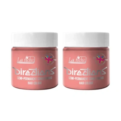 Image of 2x La Riche Directions Semi Permanent Hair Color 100ml Tub Pastel Pink