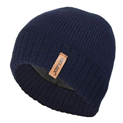 Image of RockJock STORMACTIVE Mens Waterproof Windproof Classic Warm Beanie Hat NAVY
