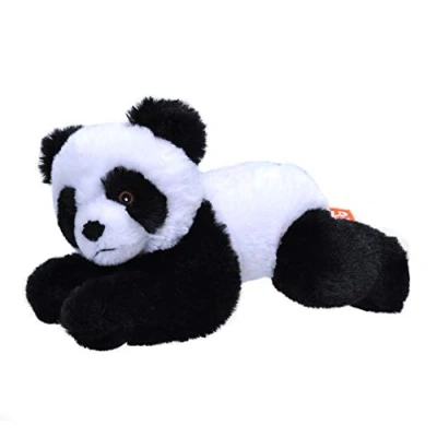 Image of Wild Republic EcoKins Mini Panda Stuffed Animal 8 inch, Eco Friendly Gifts for Kids, Plush Toy, Handcrafted Using 7 Recycled Plastic Water Bottles