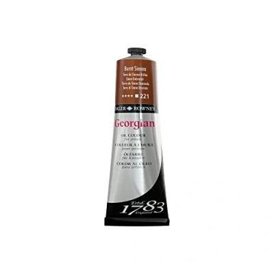 Image of Daler Rowney Georgian Oil Paint, Aluminium Tube, 7.61oz 225 ml, Burnt Sienna