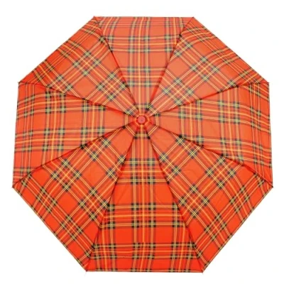 Image of Undercover Tartan Print Supermini Umbrella UU0411 Red