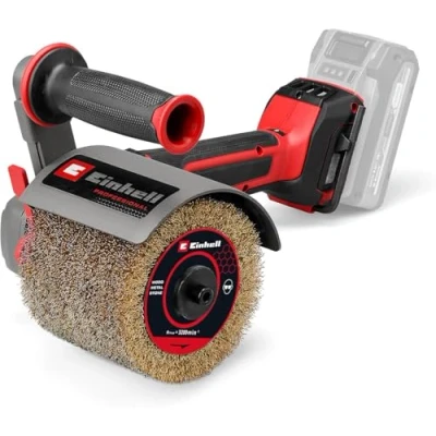 Image of Einhell Professional Cordless Brush Sander TP BR 18/32 Li BL Solo Power X Change (18 V, Brushless, max. 3200 RPM, for Ø 120 mm Brushes, incl. Brass Wire Brush, Without Battery)
