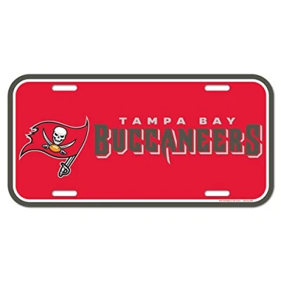 Image of NFL Tampa Bay Buccaneers License Plate, Team Color, One Size