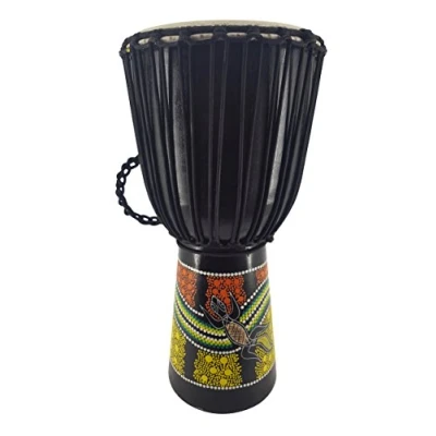 Image of 20cm Djembe Bongo Drum for Small Children Handmade Colourful Patterns Painted (Small 2 3 years)