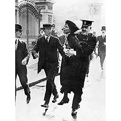 Image of Emmeline Pankhurst Suffragette Arrested 1914 Photo Unframed Wall Art Print Poster Home Decor Premium