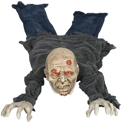 Image of HOMCOM 5.2ft Halloween Outdoor Decoration Crawling Zombie Sound Activated