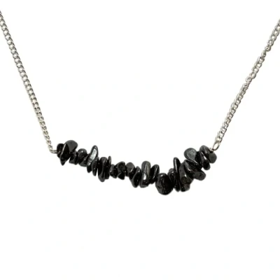 Image of VIE Silver Chain Chips Pendant, Hematite