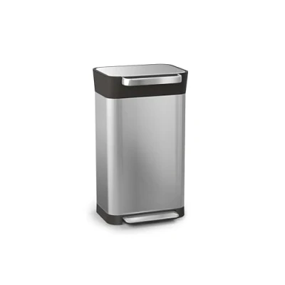 Image of Joseph Intelligent Waste Titan Trash Compactor Kitchen Bin with Odour Filter, Holds Up to 90L After Compaction, Stainless Steel, 30L