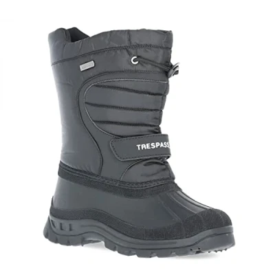 Image of Trespass Kids Unisex Dodo Water Resistant Snow Boots (12 Child UK) (Black)