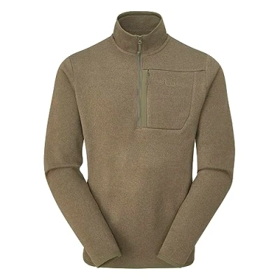 Image of Rab Men&#039;s Ryvoan Pull On Half Zip Fleece Coat for Trekking &amp; Casual Use Light Khaki Medium