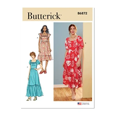 Image of Butterick B6872F5 Misses Dress F5 (16 18 20 22 24)