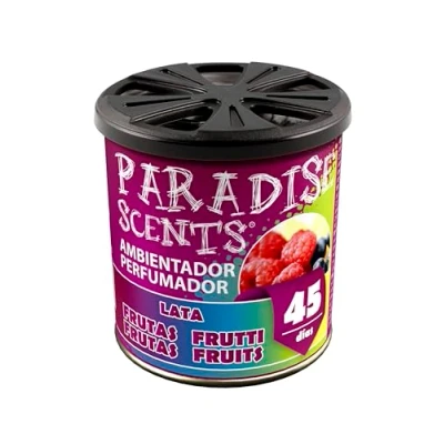 Image of Paradise Scents Perfumed Gel Air Freshener in 100g tin. Fruit scent. Pleasant and long lasting Perfect for Car, Home or Office.