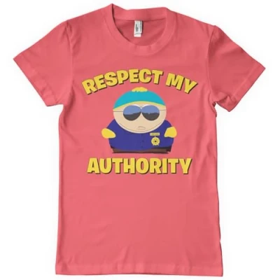 Image of South Park Officially Licensed Respect My Authority Mens T Shirt (CoralSilk), X Large