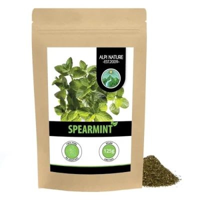 Image of Nana Mint (125g, 4.4 oz), Spearmint Cut, Gently Dried, 100% Pure and Natural for The Preparation of Tea, Moroccan Mint, Herbal Tea