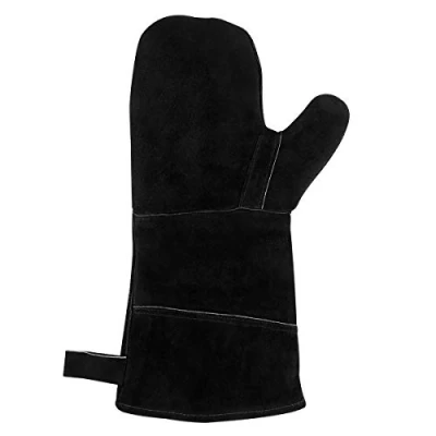 Image of Yardwe Heat Fire Resistant Glove Stove Oven Mitt for Fireplace Grill Welding BBQ Pot Holder