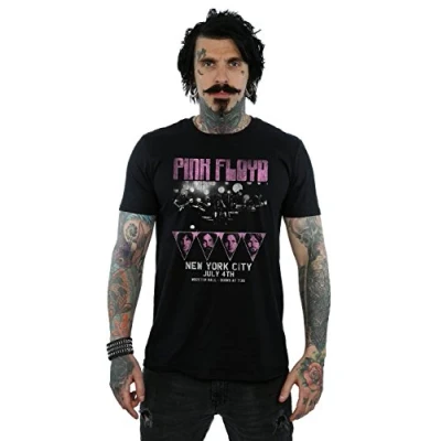 Image of PINK FLOYD Men&#039;s Tour NYC T Shirt Large Black