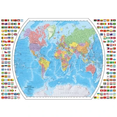 Image of Ravensburger Political World Map 1000 Piece Jigsaw Puzzle for Adults 12000664 Handcrafted Tooling, Made in Germany, Every Fits Together Perfectly