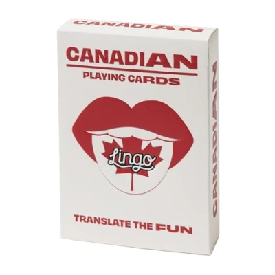 Image of Canadian Lingo Playing Cards Travel Flashcards Learn Slang Vocabulary in A Fun &amp; Easy Way 52 Essential Translations