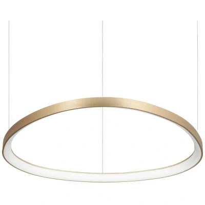 Image of Gemini 81cm DALI Integrated LED Pendant Ceiling Light Brass 7600Lm 3000K