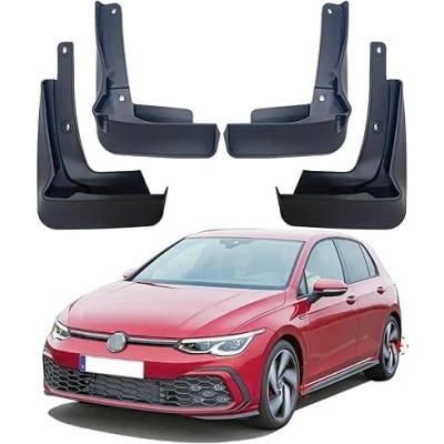 Image of AnJWen Car Mud Flaps for VW Golf mk8 GTi GTD GET 2020 2025,Car Wheel Protection, Accessories,Front and Rear Mudflaps Splash Guards Fender,4 Pcs
