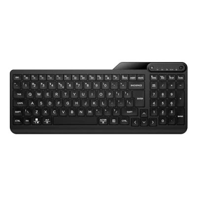 Image of HP 460 Multi Device Bluetooth Keyboard Compatible with Chrome, PC or Mac Connect Up to 3 Devices Quick Switch Button 12 Programmable Shortcut Keys 24 Months Battery Black