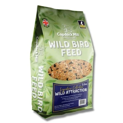 Image of Copdock Mill Wild Bird Seed 2.5kg, Signature Collection Attraction All Year Round Food 100% Natural Ingredients with Peanuts for Suitable Species
