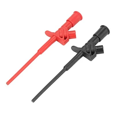 Image of Power Probe, Multimeter Probes Needle Test Back Probe Pin 2Pcs Hook Clip High Voltage Flexible Insulated Quick Professional Leads